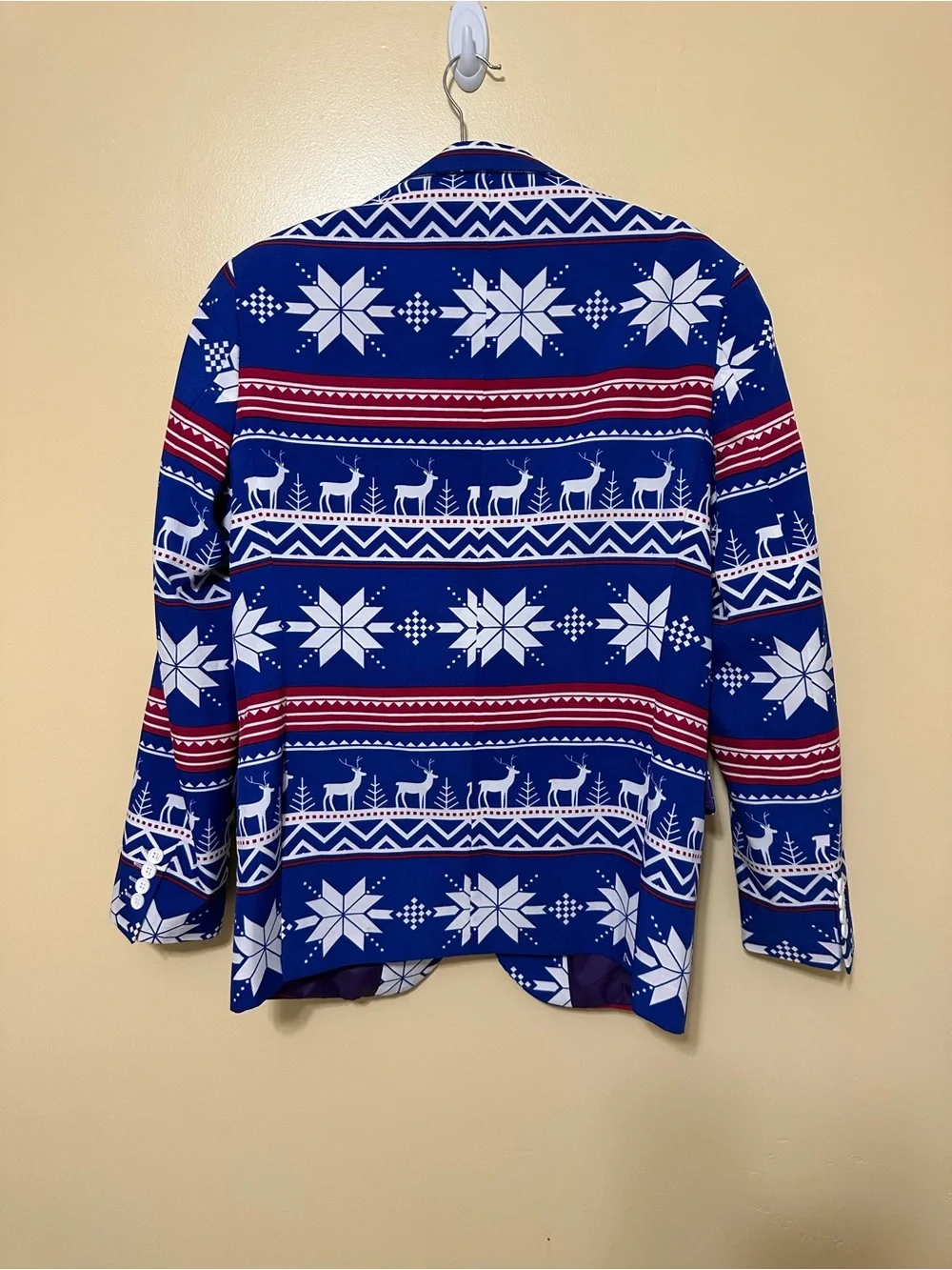 OpposuitsThe Rudolph Christmas Suit Novelty Reindeer Snowflake Men 40 Blue